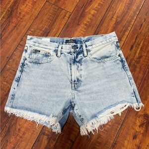 Ralph Lauren Light Wash Denim Frayed Hem Shorts